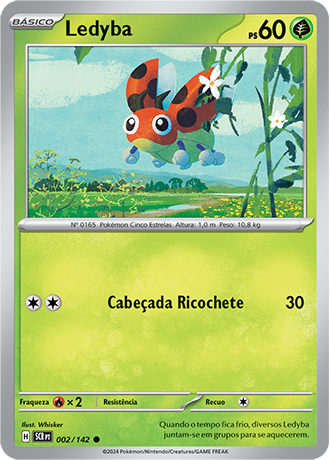 Ledyba (002/142) - Carta Avulsa Pokemon