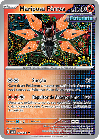 Mariposa Férrea / Iron Moth (009/064) - Carta Avulsa Pokemon