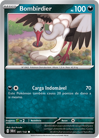 Bombirdier (097/142) REV FOIL - Carta Avulsa Pokemon