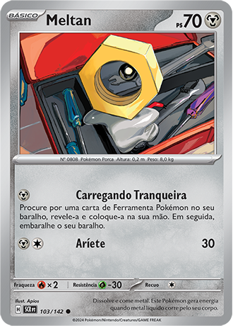 Meltan (103/142) REV FOIL - Carta Avulsa Pokemon