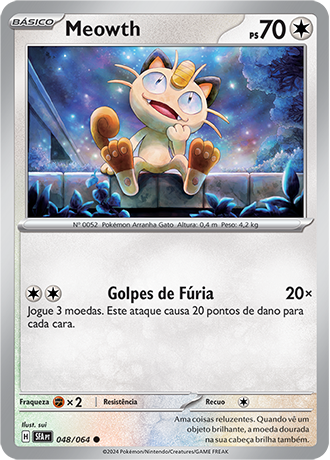 Meowth (048/064) - Carta Avulsa Pokemon