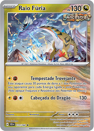 Raio Fúria / Raging Bolt (111/142) FOIL - Carta Avulsa Pokemon
