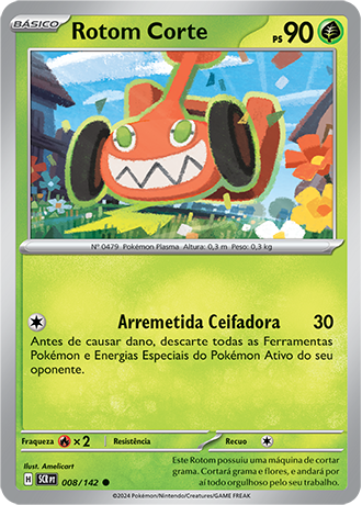 Rotom Corte / Mow Rotom (008/142) - Carta Avulsa Pokemon
