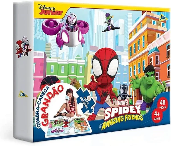 Quebra-Cabeça Grandão Spidey - Homem Aranha- 48pçs