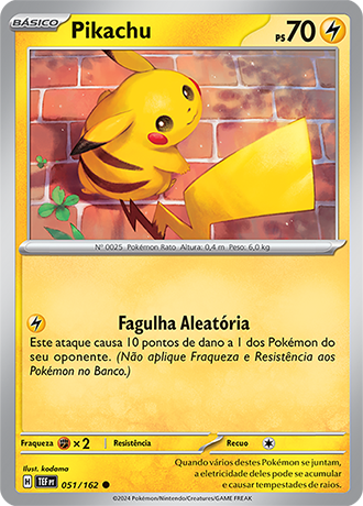 Pikachu (051/162) - Carta Avulsa Pokemon