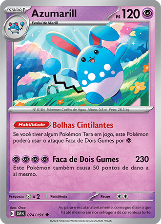 Azumarill (074/191) - Carta Avulsa Pokemon