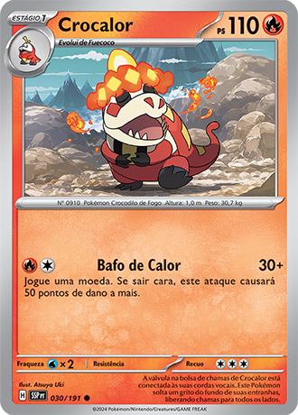 Crocalor (030/191) - Carta Avulsa Pokemon