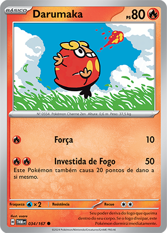 Darumaka (034/167) - Carta Avulsa Pokemon