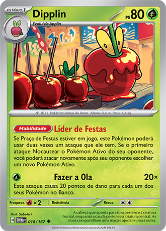 Dipplin (018/167) - Carta Avulsa Pokemon