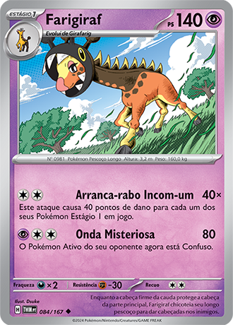 Farigiraf (084/167) - Carta Avulsa Pokemon
