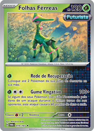 Folhas Férreas / Iron Leaves (019/167) FOIL - Carta Avulsa Pokemon