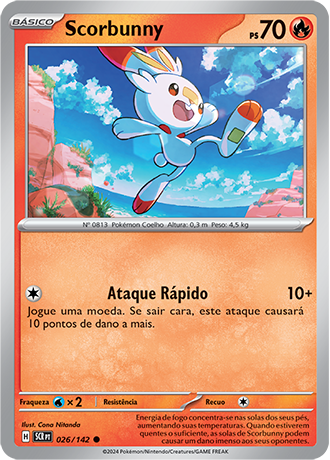 Scorbunny (026/142) REV FOIL - Carta Avulsa Pokemon