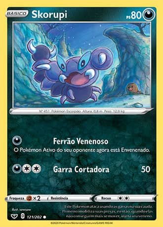 Skorupi (121/202) - Carta Avulsa Pokemon
