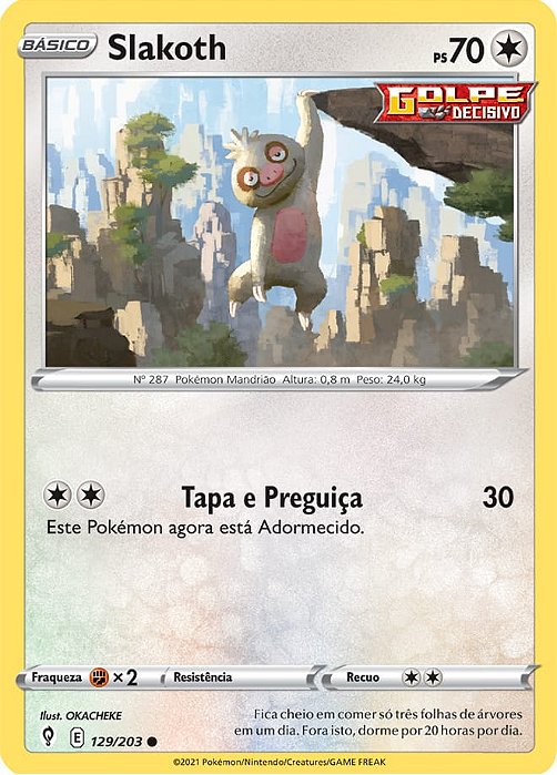 Slakoth (129/203) - Carta Avulsa Pokemon