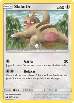Slakoth (113/168) - Carta Avulsa Pokemon