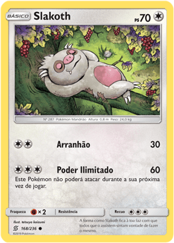 Slakoth (168/236) - Carta Avulsa Pokemon