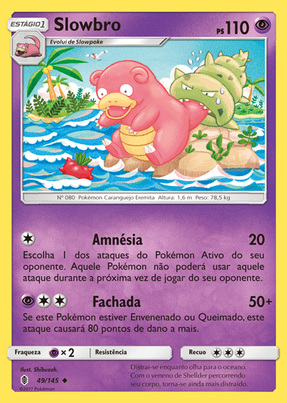 Slowbro (49/145) REV FOIL - Carta Avulsa Pokemon