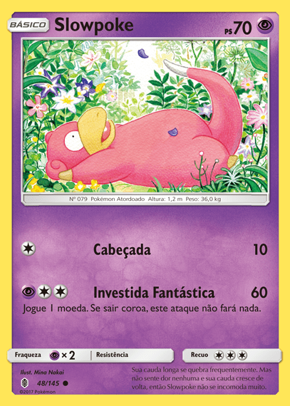 Slowpoke (48/145) - Carta Avulsa Pokemon