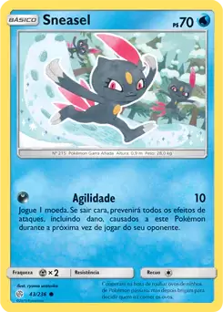 Sneasel (43/236) REV FOIL- Carta Avulsa Pokemon