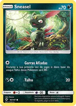 Sneasel (85/147) - Carta Avulsa Pokemon