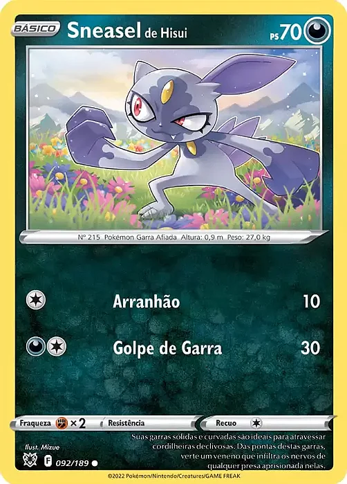 Sneasel de Hisui / Hisuian Sneasel (092/189) - Carta Avulsa Pokemon