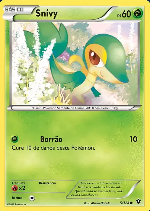 Snivy (5/124) - Carta Avulsa Pokemon
