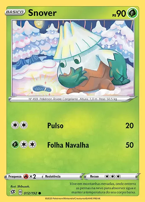 Snover (12/192) - Carta Avulsa Pokemon