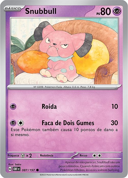 Snubbull (087/197) - Carta Avulsa Pokemon