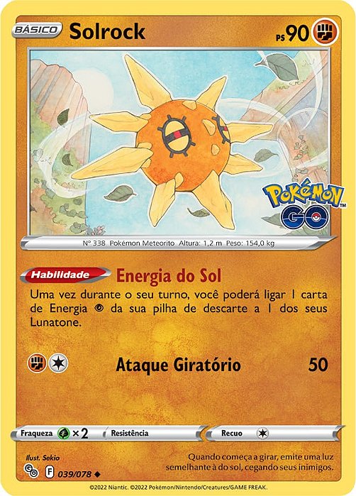 Solrock (039/078) - Carta Avulsa Pokemon