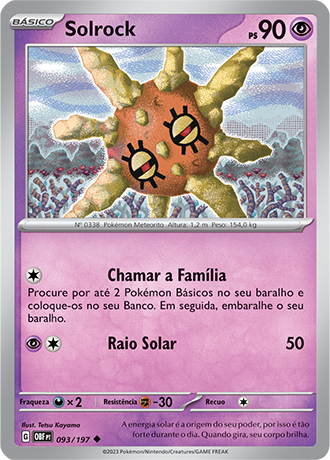 Solrock (093/197) - Carta Avulsa Pokemon