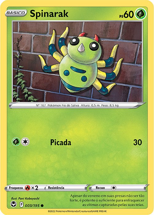Spinarak (003/195) - Carta Avulsa Pokemon