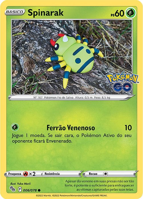 Spinarak (006/078) - Carta Avulsa Pokemon