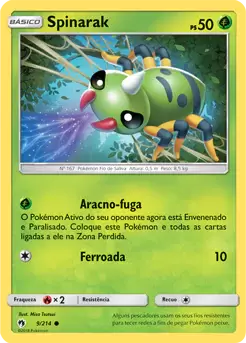 Spinarak (9/214) - Carta Avulsa Pokemon