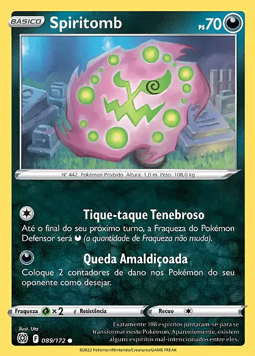 Spiritomb (89/172) - Carta Avulsa Pokemon