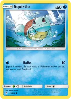 Squirtle (33/214) REV FOIL - Carta Avulsa Pokemon