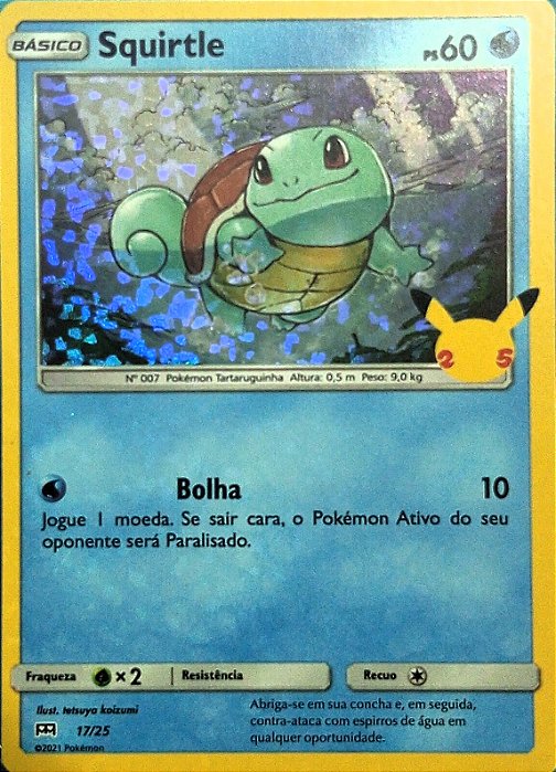 Squirtle (17/25) FOIL - Carta Avulsa Pokemon