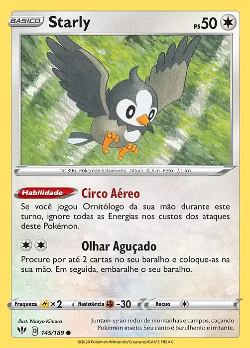Starly (145/189) - Carta Avulsa Pokemon