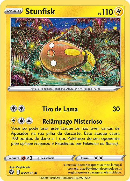 Stunfisk (055/195) - Carta Avulsa Pokemon