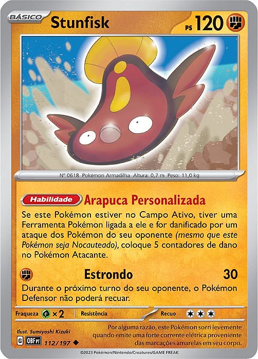 Stunfisk (112/197) - Carta Avulsa Pokemon
