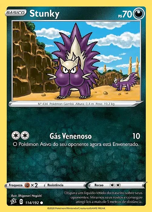 Stunky (114/192) - Carta Avulsa Pokemon