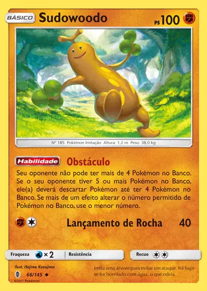 Sudowoodo (66/145) - Carta Avulsa Pokemon