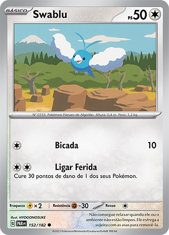 Swablu (152/182) - Carta Avulsa Pokemon