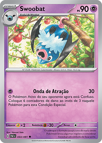 Swoobat (033/091) - Carta Avulsa Pokemon