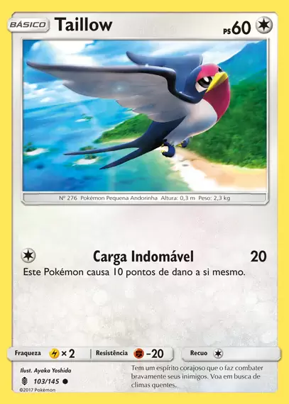 Taillow (103/145) - Carta Avulsa Pokemon