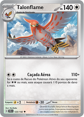 Talonflame (123/142) - Carta Avulsa Pokemon