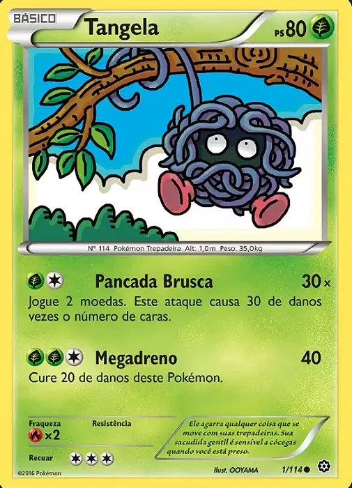 Tangela (1/114) - Carta Avulsa Pokemon