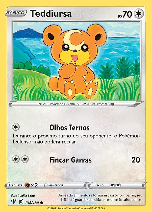 Teddiursa (138/189) REV FOIL - Carta Avulsa Pokemon