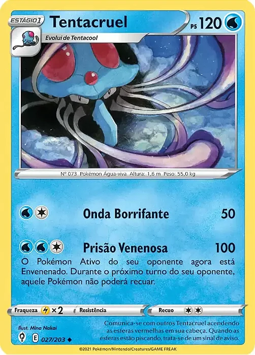 Tentacruel (27/203) - Carta Avulsa Pokemon