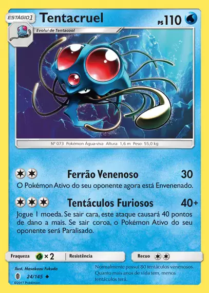 Tentacruel (24/145) - Carta Avulsa Pokemon