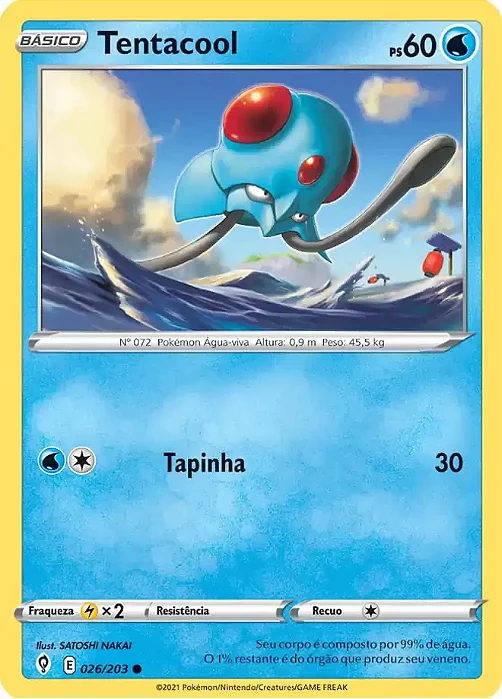 Tentacool (26/203) - Carta Avulsa Pokemon